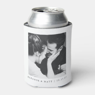 Aangepaste Minimalistische Zwarte Witte Koppel Fot Blikjeskoeler