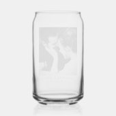Aangepaste Minimalistische Zwarte Witte Koppel Fot Blikvorm Glas (Achterkant)