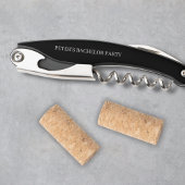 Aangepaste Minimalistische Zwarte & Witte Vrijgeze Kurkentrekker