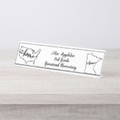 Aangepaste Minnesota State US Home Line Art Bureau Naambordje (Voorkant)