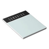 Aangepaste Mint Blauwgroen Minimale Moderne Chic Notitieblok (Schuin)