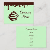 Aangepaste Mint Chocolade Cupcake Zakelijke Kaarte Visitekaartje (Voorkant / Achterkant)