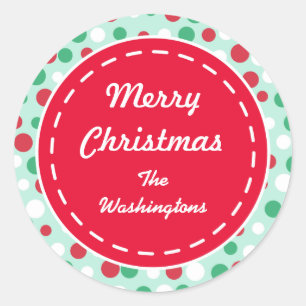 Aangepaste Mint Green Custom Retro Holiday Sticker