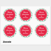 Aangepaste Mint Green Custom Retro Holiday Sticker (Vel)