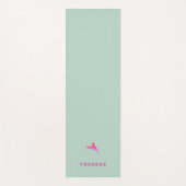 Aangepaste Mint Green Hummingbird Yogamat (Voorkant)