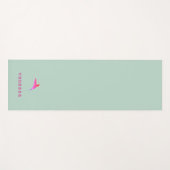 Aangepaste Mint Green Hummingbird Yogamat (Voorkant (horizontaal))