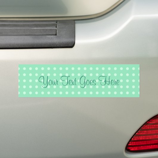 Aangepaste Mint Green Sjabloon Stippen Rustic Polk Bumpersticker (Op auto)