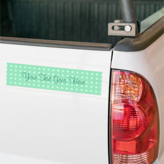 Aangepaste Mint Green Sjabloon Stippen Rustic Polk Bumpersticker (Op Truck)