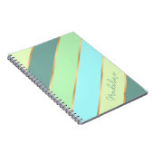 Aangepaste Mint Groen Blauwgroen Turquoise Blauw G Notitieboek (Rechterzijde)