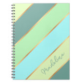 Aangepaste Mint Groen Blauwgroen Turquoise Blauw G Notitieboek (Voorkant)