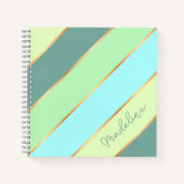 Aangepaste Mint Groen Blauwgroen Turquoise Blauw G Notitieboek (Voorkant)