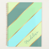 Aangepaste Mint Groen Blauwgroen Turquoise Blauw G Planner (Voorkant)