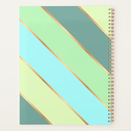 Aangepaste Mint Groen Blauwgroen Turquoise Blauw G Planner (Achterkant)