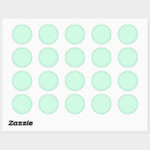 Aangepaste Mint Groen Elegante Kleur Leeg Modern Ronde Sticker (Vel)