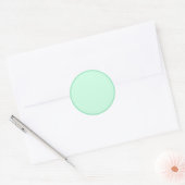 Aangepaste Mint Groen Elegante Kleur Leeg Modern Ronde Sticker (Envelop)