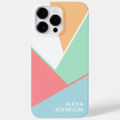 Aangepaste Mint Groen Lichtblauw Blush Roze Blok K Case-Mate iPhone Case (Achterkant)
