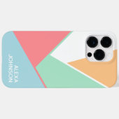 Aangepaste Mint Groen Lichtblauw Blush Roze Blok K Case-Mate iPhone Case (Achterkant (horizontaal))