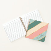 Aangepaste Mint Groen Zacht Blush Roze Goud Art St Notitieboek (Binnen)
