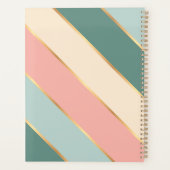 Aangepaste Mint Groen Zacht Blush Roze Goud Art St Planner (Achterkant)