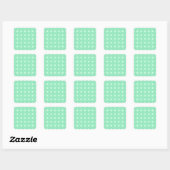 Aangepaste mint groene elegante kleurenSjabloon le Vierkante Sticker (Vel)