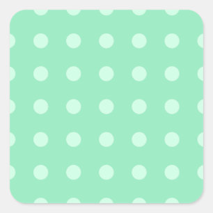 Aangepaste mint groene elegante kleurenSjabloon le Vierkante Sticker
