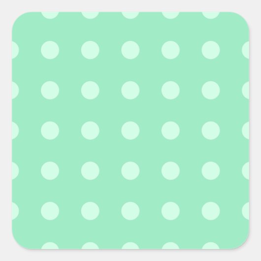 Aangepaste mint groene elegante kleurenSjabloon le Vierkante Sticker (Voorkant)