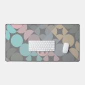 Aangepaste Mint Groene Pastel Roze Beige Art Patte Bureaumat (Keyboard & Muis)