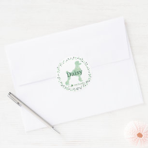 Aangepaste mint poedel sticker - Gepersonaliseerd