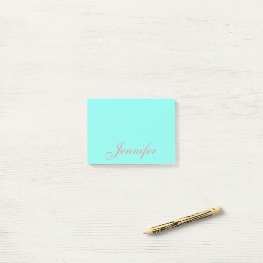 Aangepaste Mint Post het Sticky Notities Post-it® Notes (Op bureau)