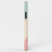 Aangepaste Mint Teal Groen Perzik Blush Roze Strep Case-Mate iPhone Case (Achterkant/rechts)