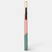 Aangepaste Mint Teal Groen Perzik Blush Roze Strep Case-Mate iPhone Case (Achterkant/links)