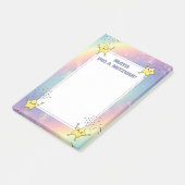 Aangepaste Mitswa Notities Rainbow Confetti Stars Post-it® Notes (Schuin)