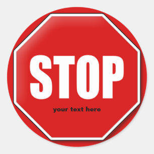 Aangepaste ml-sticker stoppen ronde sticker