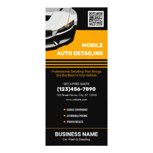 Aangepaste mobiele autowas en -detailing professio reclamekaart