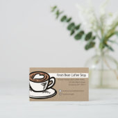 Aangepaste mobiele koffiewagen visitekaartje (Staand voorkant)