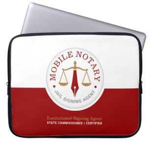 Aangepaste mobiele notaris juridische ondertekenin laptop sleeve