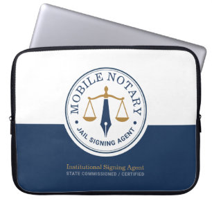 Aangepaste mobiele notaris Juridische ondertekenin Laptop Sleeve