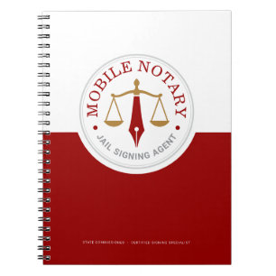 Aangepaste Mobiele Notaris Juridische Ondertekenin Notitieboek