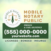 Aangepaste mobiele notaris juridische ondertekenin raamsticker (Vel 3)