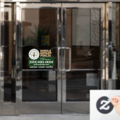 Aangepaste mobiele notaris juridische ondertekenin raamsticker (Kantoordeur)