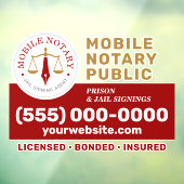 Aangepaste Mobiele Notaris Juridische Ondertekenin Raamsticker (Vel 3)