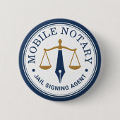 Aangepaste Mobiele Notaris Juridische Ondertekenin Ronde Button 5,7 Cm (Voorkant)