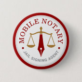 Aangepaste mobiele notaris juridische ondertekenin ronde button 5,7 cm (Voorkant)