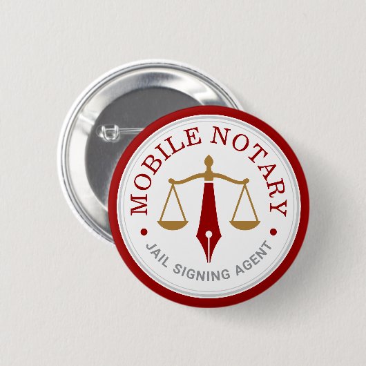 Aangepaste mobiele notaris juridische ondertekenin ronde button 5,7 cm (Voorkant /achterkant)
