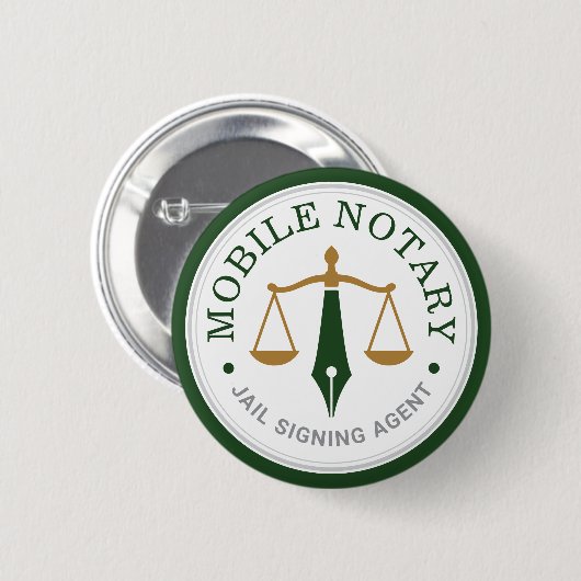 Aangepaste Mobiele Notaris Juridische Ondertekenin Ronde Button 5,7 Cm (Voorkant /achterkant)