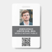 Aangepaste mobiele notaris legale ondertekening gr badge (Achterkant)