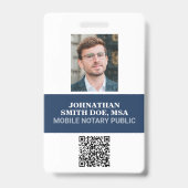 Aangepaste mobiele notaris legale ondertekening ma badge (Achterkant)