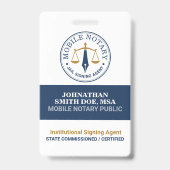 Aangepaste mobiele notaris legale ondertekening ma badge (Voorzijde)