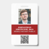 Aangepaste mobiele notariskantoor ondertekening ro badge (Achterkant)