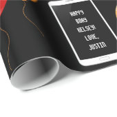 Aangepaste mobiele telefoon verjaardag cadeaupapier (Rol Hoek)